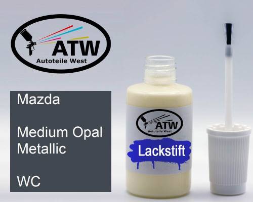 Mazda, Medium Opal Metallic, WC: 20ml Lackstift, von ATW Autoteile West.